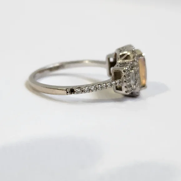 [On HOLD/repair] Sizeable Real/Natural Ethiopian Opal 925 Silver Ring Sz 8 - Picture 15 of 16